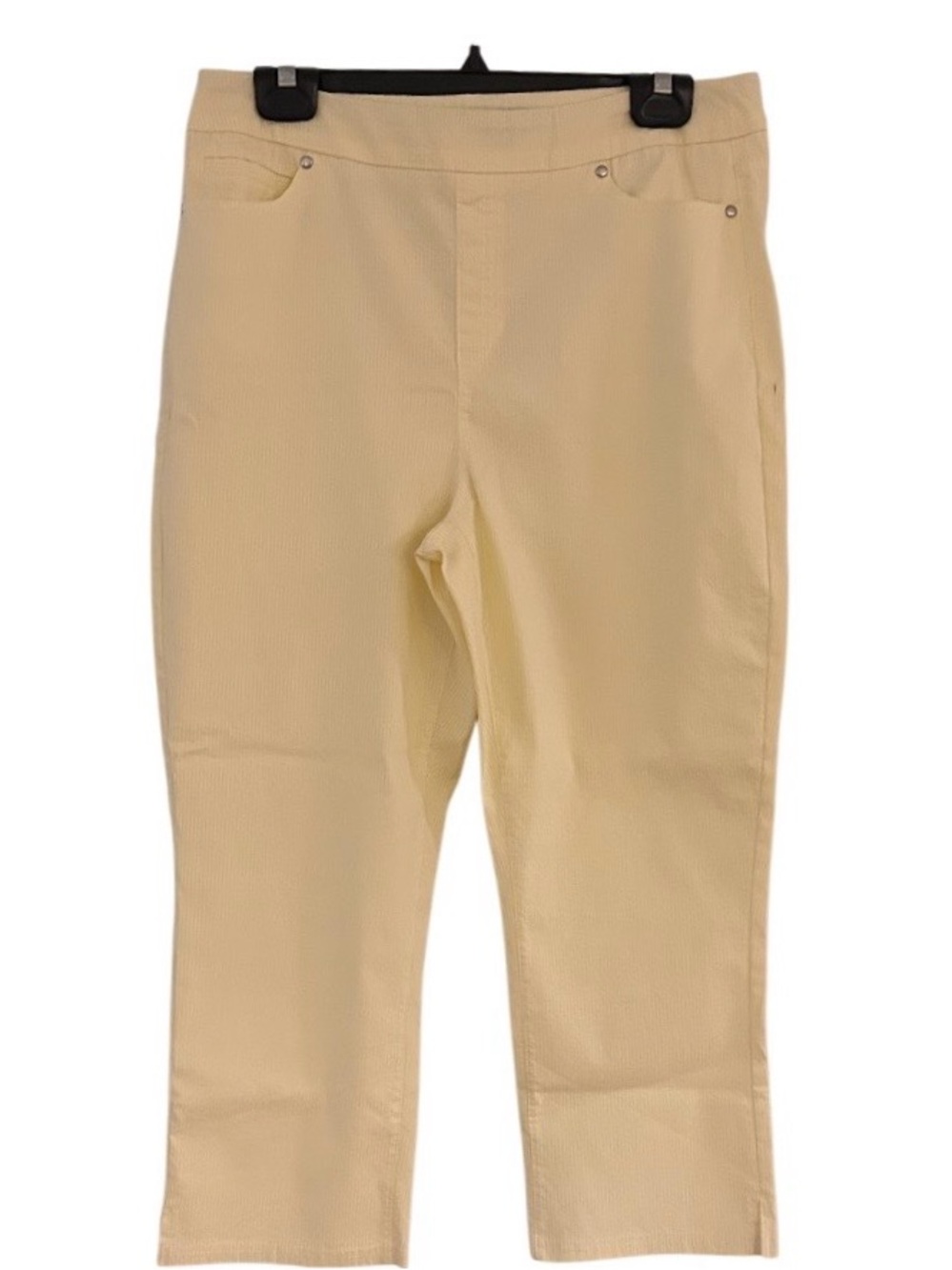 Mario Serrani Italy Pants Size Large Yellow Pinstripe Preppy